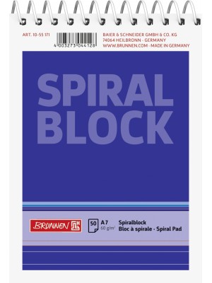 Brunnen Spiralnotizblock A7 liniert