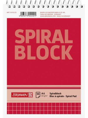 Brunnen Spiralnotizblock A6 kariert