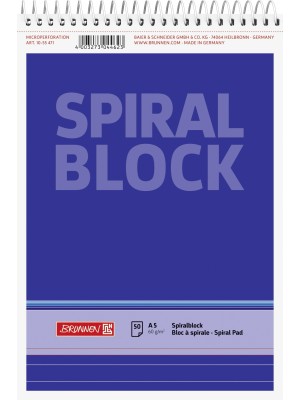 Brunnen Spiralnotizblock A5 liniert