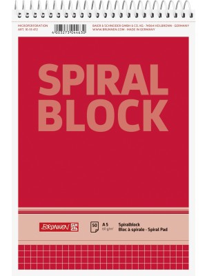 Brunnen Spiralnotizblock A5 kariert