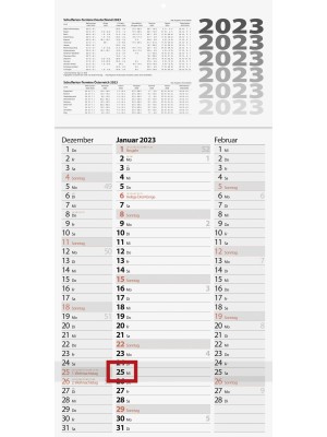 Brunnen Dreimonats-Kalender Spaltenform 10-702 80 003