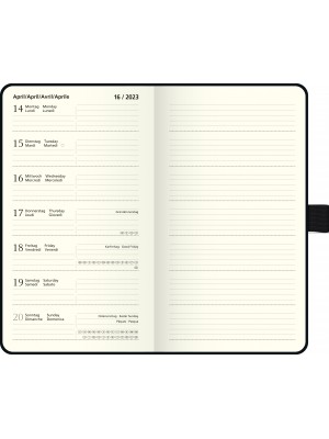 Brunnen Taschenkalender Modell 714 Kompagnon Baladek-Einband schwarz 