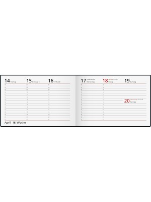 rido/idé Taschenkalender Modell Septimus Papier-Einband Linea schwarz  70-17 561 903