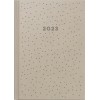 rido/idé Buchkalender Modell futura 2 Kunstleder-Einband Trend Dots beige 70-21 024 033