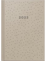 rido/idé Buchkalender Modell futura 2 Kunstleder-Einband Trend Dots beige 70-21 024 033