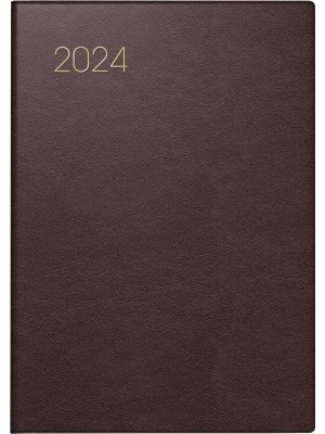 Brunnen Wochenkalender mit Leder-Einband bordeaux 10-713 55 294
