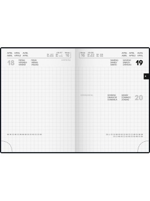 Brunnen Taschenkalender Modell 736 Kunststoff-Einband schwarz 10-736 90 904