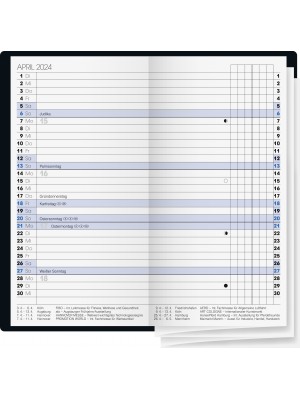 Brunnen Taschenkalender Modell 740 Kunststoff-Einband schwarz 10-740 15 904