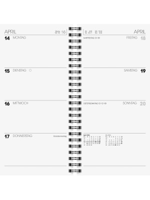 Brunnen Terminkalender Karton-Umschlag glanzkaschiert rot 10-780 01 204