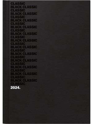 Brunnen Buchkalender Balacron-Einband Black Classic schwarz 10-795 63 064