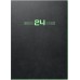 Brunnen Buchkalender PU-Einband flexibel schwarz mit Neonkante grün