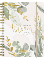 Brunnen Schülerkalender A6 Papier-Einband Hardcover Bloom 