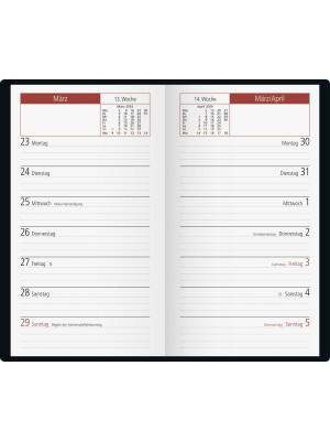 rido/idé Taschenkalender Modell TM 15 Kunststoff-Einsband schwarz 70-12 112 905