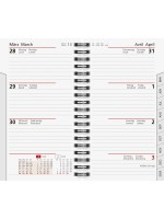 rido/idé Wochen-Ersatzkalendarium Modell Taschenplaner int. A6 Wire-O-Bindung Register