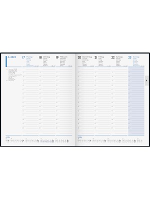 rido/idé Buchkalender Wochenkalender Balacron-Einband schwarz 70-24 303 904