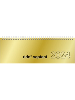 rido/idé Tischkalender Modell septant Glanzkarton-Einband goldfarben 70-36 121 914