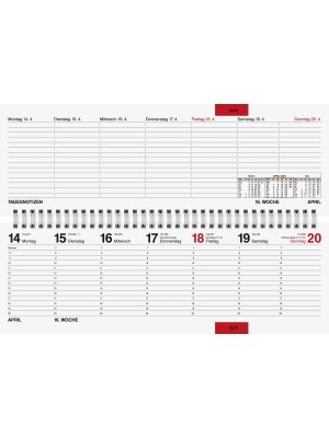 rido/idé Tischkalender Modell septant Glanzkarton-Einband goldfarben 70-36 121 914