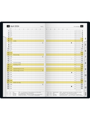rido/idé Taschenkalender Modell M-Planer Kunststoff-Einband blau 70-46 892 054