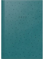 rido/idé Buchkalender Modell futura 2 Kunstleder-Einband Trend Stars petrol 70-21 024 022