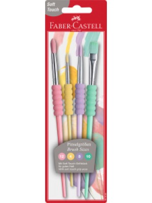Faber Castell Pinsel Set Pastell Softgriffstück 4er