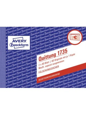 Avery Zweckform Quittung 1735