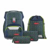 Step by Step Basis Schulranzen-Set 4tlg Green Geometric