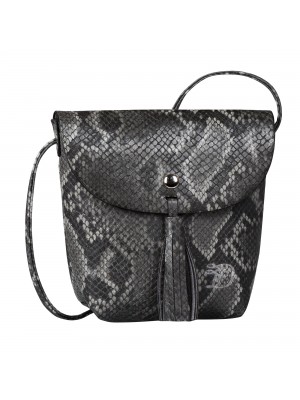 Tom Tailor Denim Flapbag Ida Snake schwarz