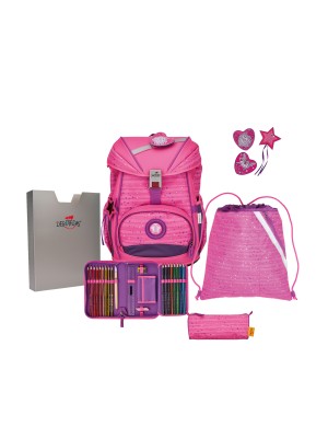 DerDieDas Schulranzen-Set ErgoFlex Pretty Unicorn 5-teilig